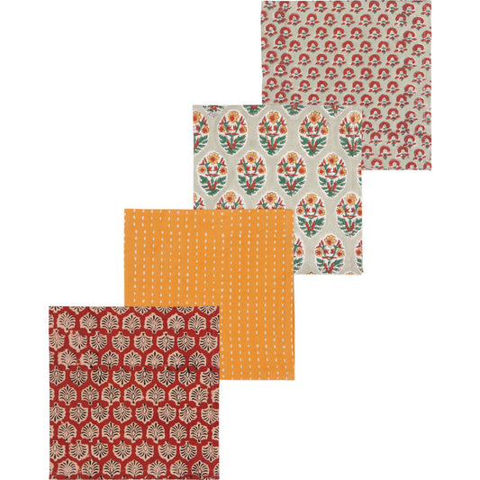 Field Block Print Napkins Set of 4