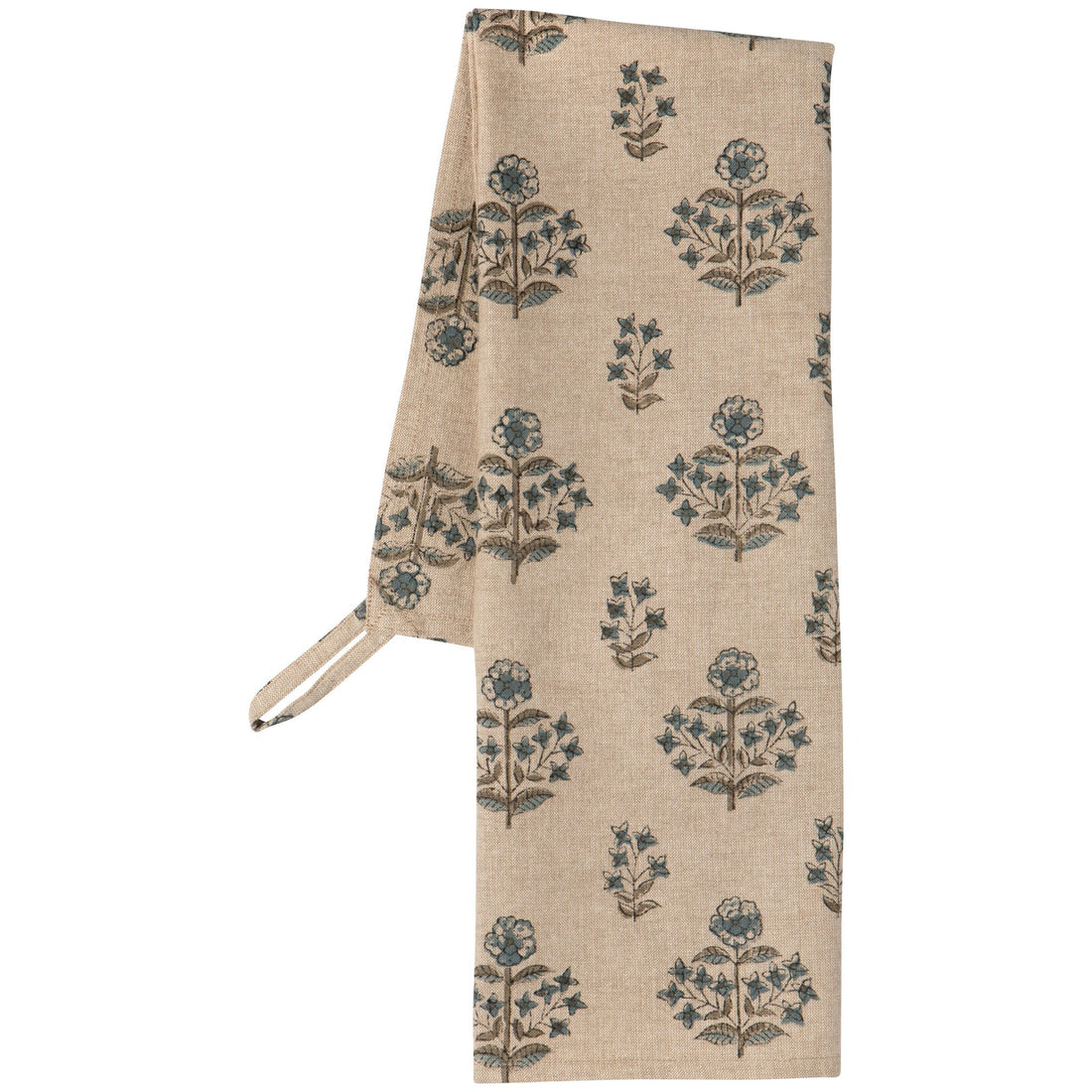Salvia Block Print Tea Towel