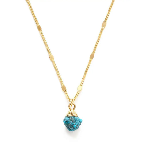 Raw Cut Turquoise Gemstone Necklaces