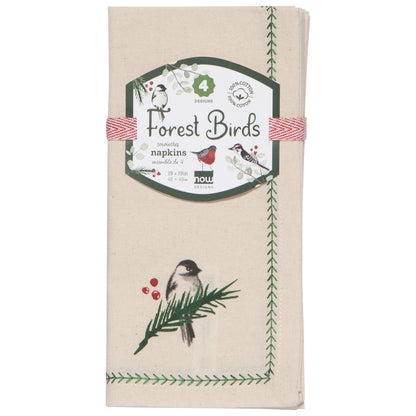 Forest Birds Napkins Set of 4