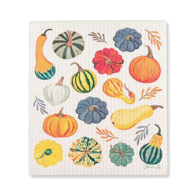 Harvest Gourds Swedish Dishcloth