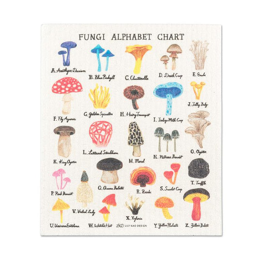 Swedish Dishcloth Mushroom Alphabet