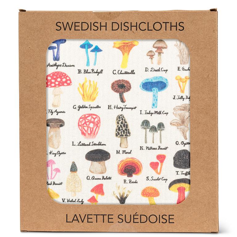 Swedish Dishcloth Mushroom Alphabet