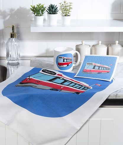 Toronto Streetcar Swedish Dishcloth
