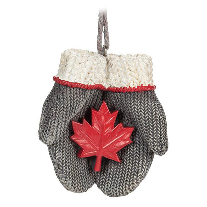 Maple Leaf Mittens Resin Ornament