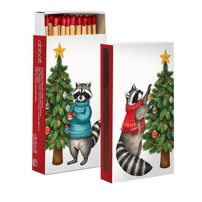 Christmas Raccoons Decorative Matches