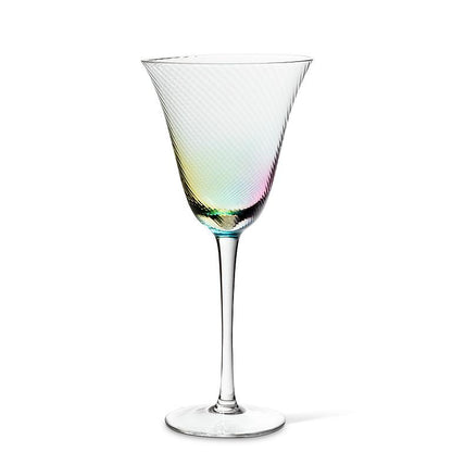 Rainbow Splash Wine Glass