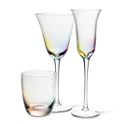 Rainbow Splash Wine Glass