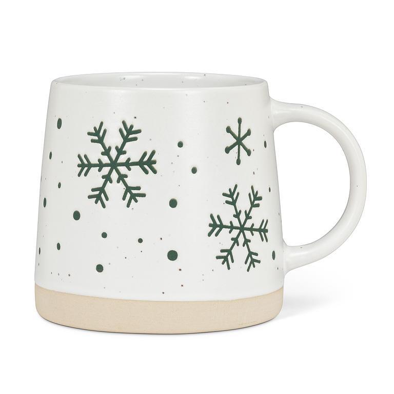 Wide Base Snowflake Mug