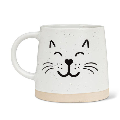 Wide Base Mug With Cat Face