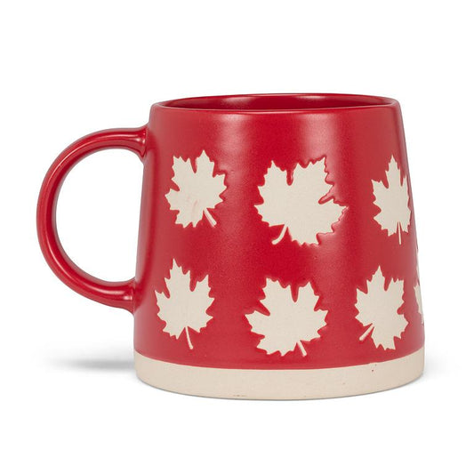 Wide Base Mug With Maples Leaves