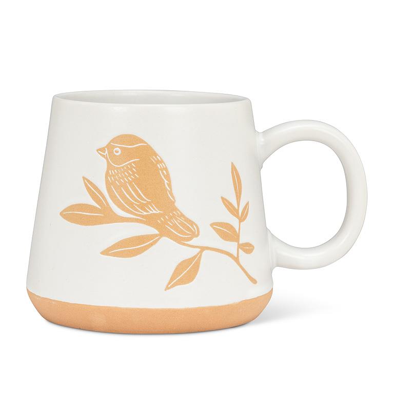 Oversized Mug with Birds on Branch