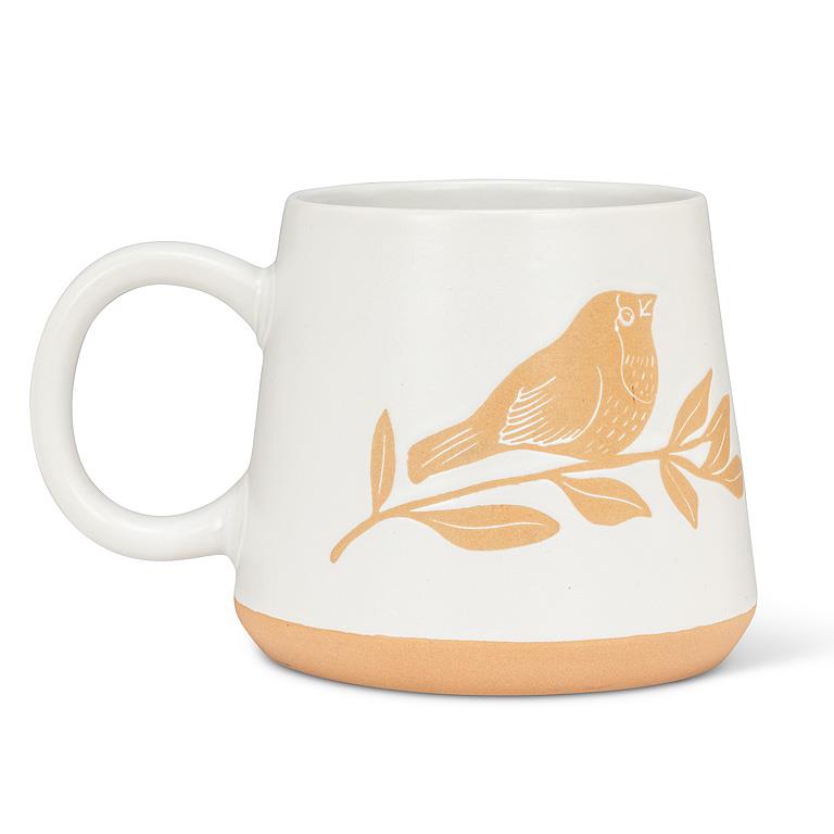 Oversized Mug with Birds on Branch