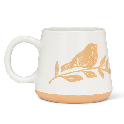 Oversized Mug with Birds on Branch