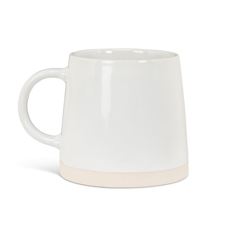 White Embossed Heart Stoneware Mug