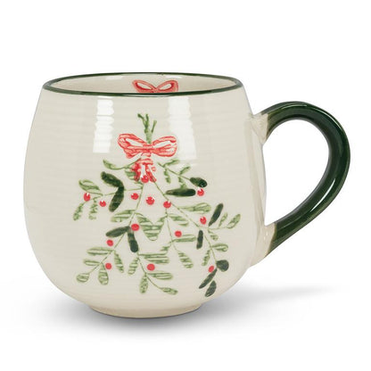 Mistletoe Stoneware Ball Mug