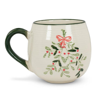 Mistletoe Stoneware Ball Mug