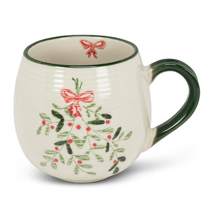 Mistletoe Stoneware Ball Mug