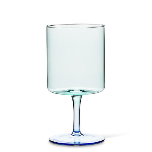 Blue Short Stem All Purpose Glass