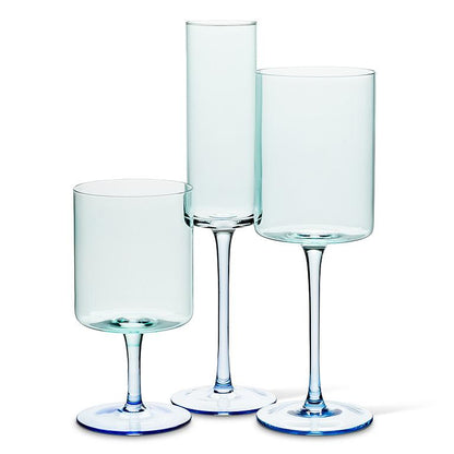 Blue Slender Flute Glass