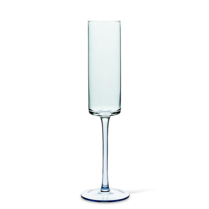Blue Slender Flute Glass