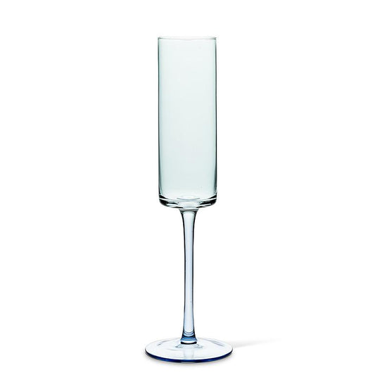 Blue Slender Flute Glass