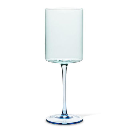 Blue Slender Wine Glass