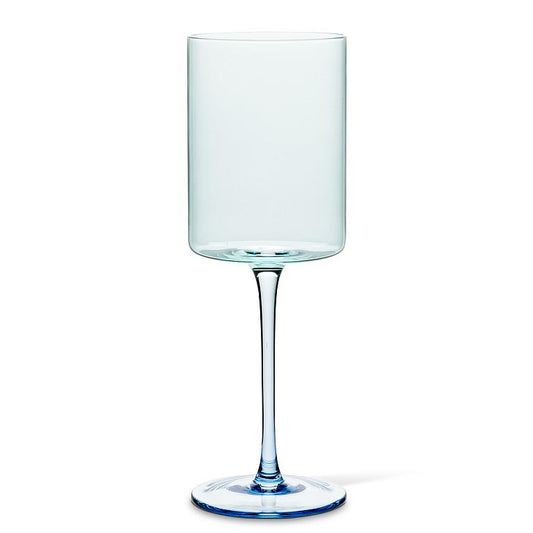 Blue Slender Wine Glass