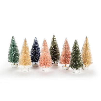 Pastel Bottle Brush Christmas Trees