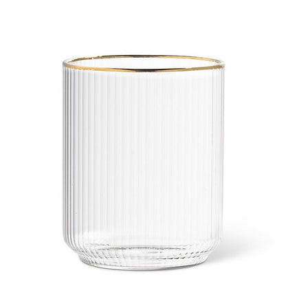 Tight Vertical Optic Tumbler with Gold Rim