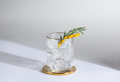 Tight Vertical Optic Tumbler with Gold Rim