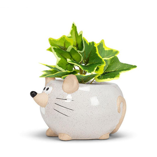 Small Mouse Planter White