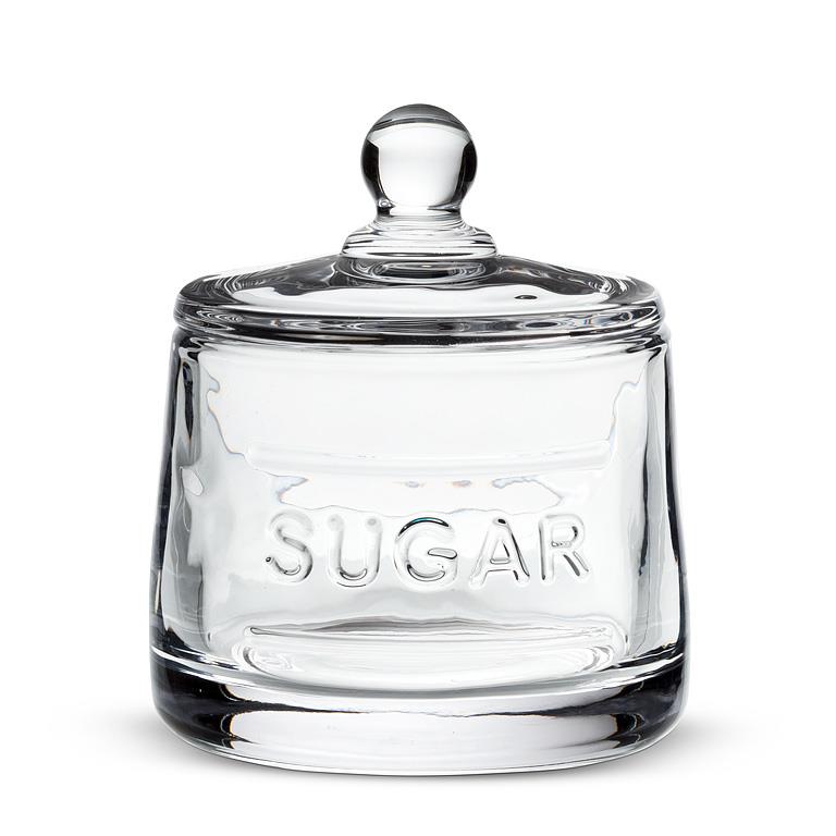 Classic Text Sugar Pot With Lid