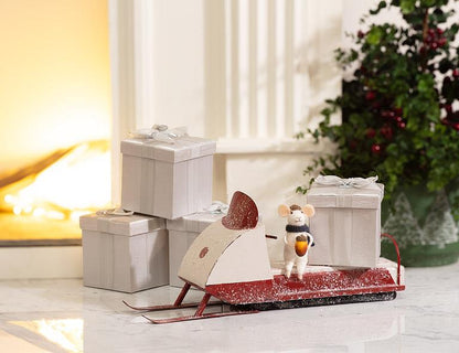 Standing Mouse with Acorn Ornament