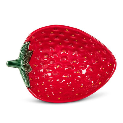 Strawberry + Leaf Low Bowl