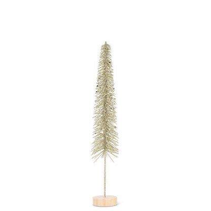 Skinny Glitter Brush Christmas Tree – Platinum Small