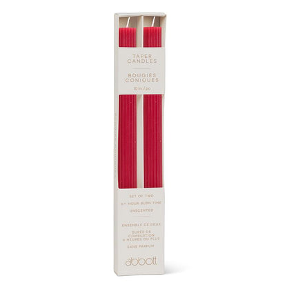 Ridged Taper Candle | Red