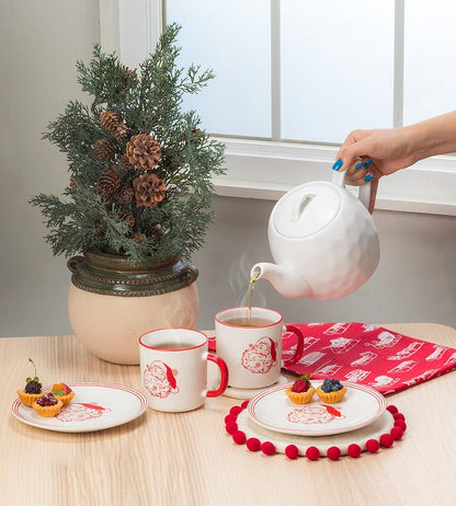 Vintage Santa Bone China Cake Plate