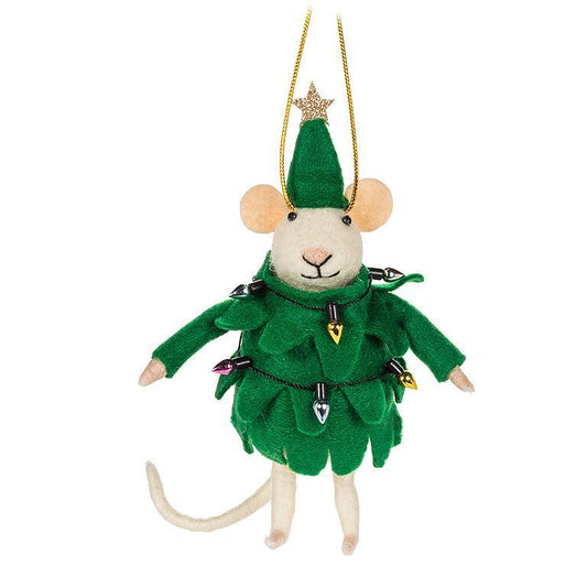 F91 - Mouse in Tree Suit Ornament