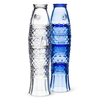 Clear Stacking Fish Glasses, Set of 4