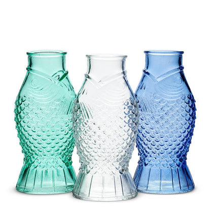 Spouting Fish Glass Vase – 7"H