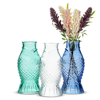 Spouting Fish Glass Vase – 7"H