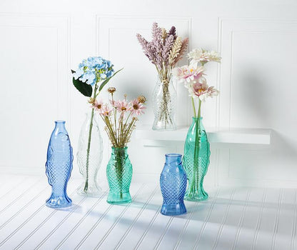 Spouting Fish Glass Vase – 7"H