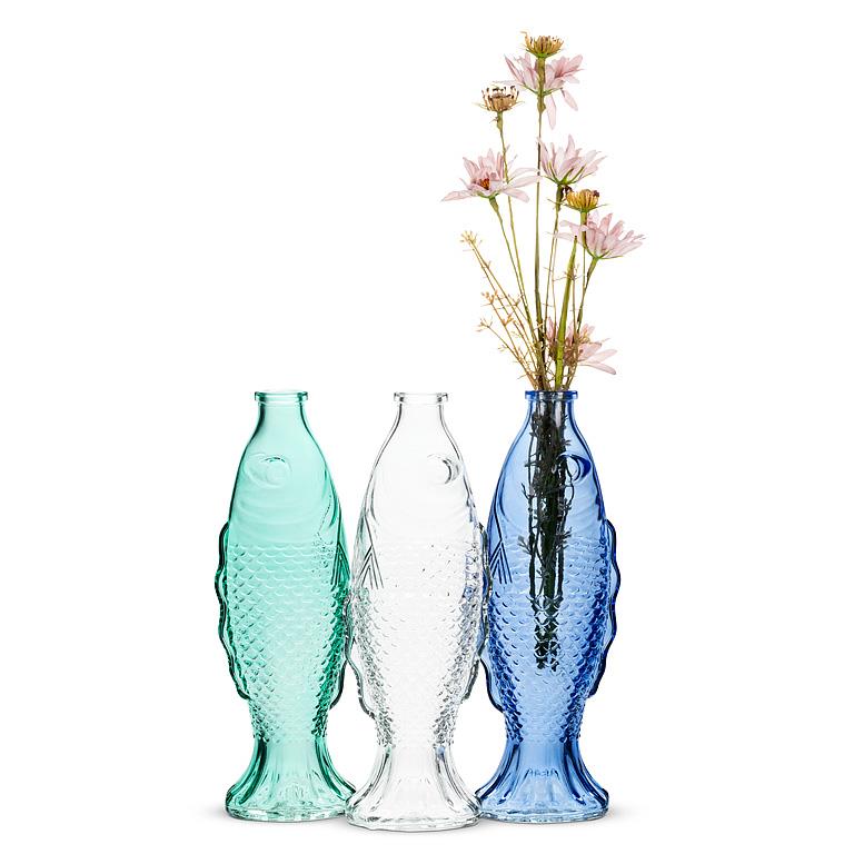 Large Spouting Fish Glass Vase – 10.5"H