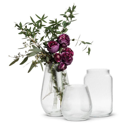 Large Narrow Optic Wide Bottom Vase