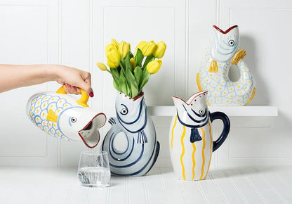 Fish Jug With Ice Lip