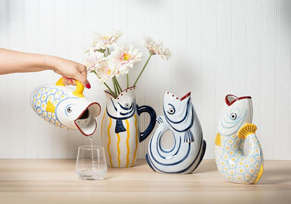 Blue Stripe Sharply Fish Jug
