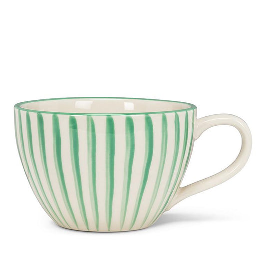 Cabana Stripe Wide Mug Green