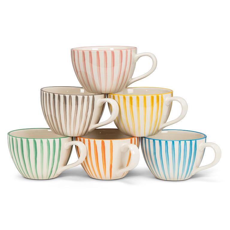 Cabana Stripe Wide Mug Green