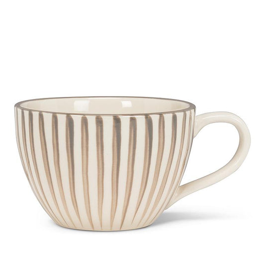 Cabana Stripe Wide Mug Grey